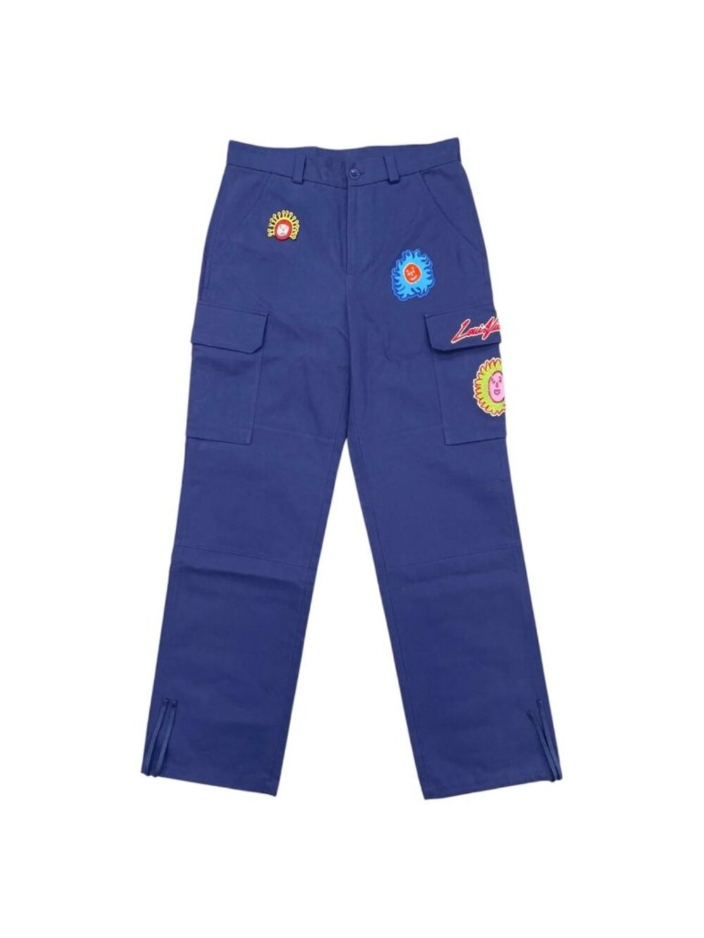 Louis Vuitton x Yayoi Kusama Pants Patch Cargo Cotton Logo Blue LV YK 38